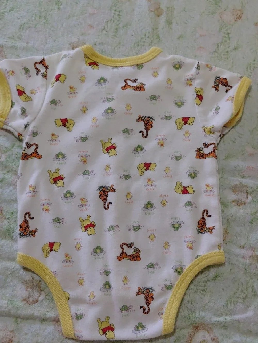 Disney Winnie the Pooh White and Yellow Snap-Front One-Piece